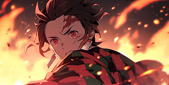 Sad Tanjiro in Japanese Lofi Style, Tanjiro Kamado, Anime, Demon Slayer: Kimetsu no Yaiba HD wallpaper
