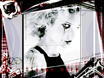 Goth Portrait, woman, goth blood tear HD wallpaper