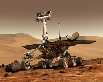 Mars exploration rover conducting research on Martian surface, showcasing technology and science. HD wallpaper