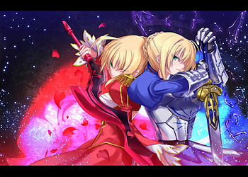 Knights, kyougoku touya, fate extra, sword, fate stay night, armor, saber, mikazuki yozora, anime, weapon, saber extra HD wallpaper