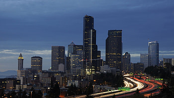 Seattle skyline , Austin skyline charm, Night beauty, Cityscape delight HD wallpaper