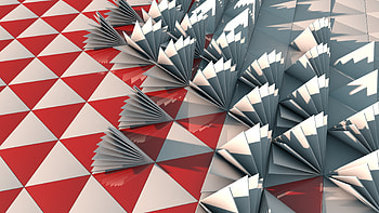 3d Triangle Red Abstract Red, abstract, triangle, 3d, red HD wallpaper