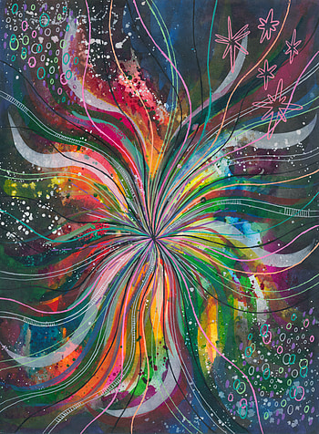 Abstract, Rainbow, Multicolored, Motley, Lines, Iridescent, Watercolor HD phone wallpaper