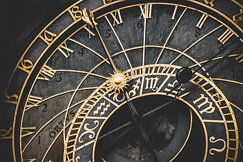 Miscellanea, Miscellaneous, Zodiac Signs, Signs Of The Zodiac, Roman Numerals, Wall Clock HD wallpaper