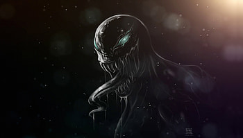 Dark, minimal, villain, venom HD wallpaper