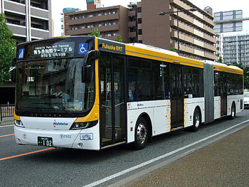 Nishitetsu, building, bus, japan HD wallpaper