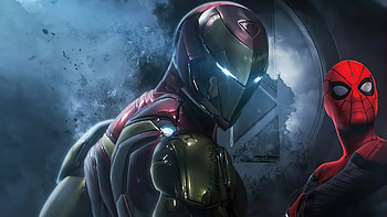 Iron Man And Spider , iron-man, spiderman, superheroes, artist, artwork, digital-art, deviantart HD wallpaper