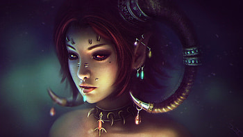 Half Devil Lancer, fantasy-girls HD wallpaper