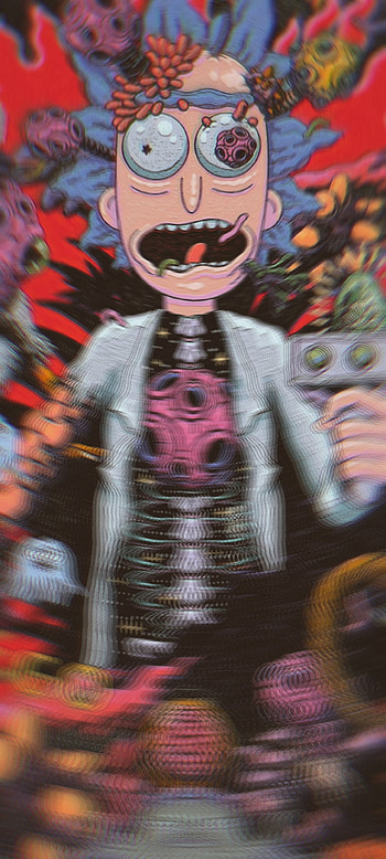 Rick and morty, magenta, pink HD phone wallpaper