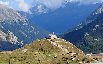 Chapel in Alps, Italy, Alps, Italy, mountains, chapel, National Park HD wallpaper