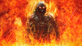 Disturbed Satan , artist, artwork, digital-art, hell, fire HD wallpaper