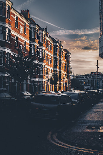 Cities, City, Building, Evening, Street HD phone wallpaper