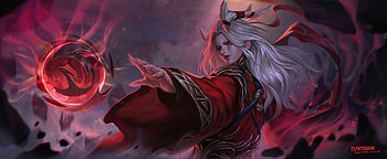 Fantasy girl, frumusete, nanjook, fantasy, red, luminos, jin hongfin, girl, dark HD wallpaper