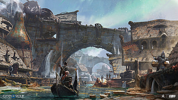 God of War Ragnarök — Norse Harbor, video game, God of War: Ragnarök HD wallpaper
