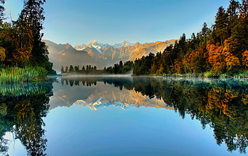 South Island, New Zealand, Lake Mountain, Aoraki Mount Cook HD wallpaper