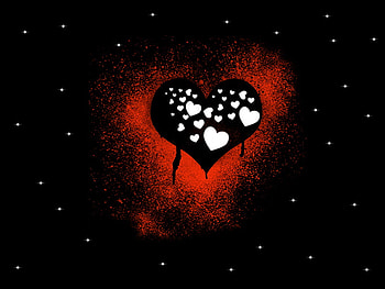 3 d Heart in space, 3d, love, hearts, heart, valentines day HD wallpaper