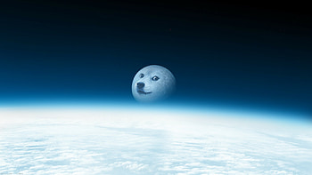 Doge Moon version w6 HD wallpaper