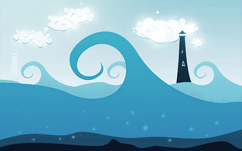 Vector, Tower, Cloud, Wave HD wallpaper