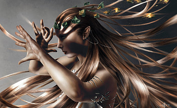 Mysterious elf, Enchanted realm, Elvish realm, Enthralling aura HD wallpaper