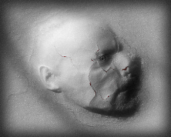 Horror, stone, face, dark HD wallpaper