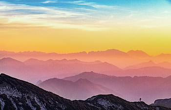 Nature, Mountains, Silhouette, Fog, Austria, Journey, Altmunster, Altmounster HD wallpaper