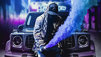 Boy with smoke bomb, graphy HD wallpaper