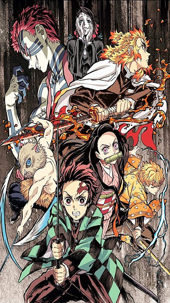 Demon Slayer, art, cartoon HD phone wallpaper