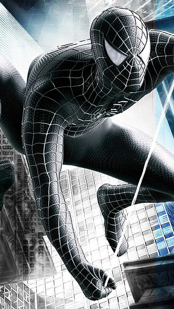 Black Spider-Man , resolution, Sun in the background HD phone wallpaper