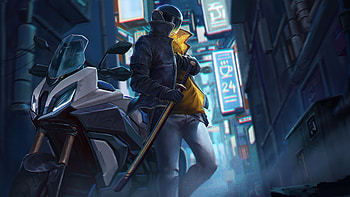 Biker Ninja Sword , artist, artwork, artstation HD wallpaper