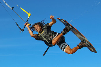 Kitesurf kiteboarding, Wind and sea, Water sport, Ocean HD wallpaper