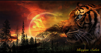 Fantasy Tiger, abstract, tiger, cg, 3d, fantasy, cat HD wallpaper