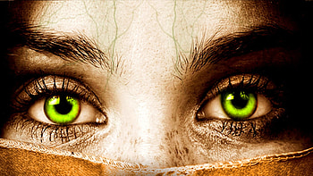 GAZE of a WITCH, art, eyes, face, gaze, witch HD wallpaper