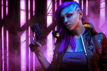 Cyberpunk 2077 With Gun, cyberpunk-2077, games, ps-games, xbox-games, pc-games, scifi, artstation, cyberpunk HD wallpaper
