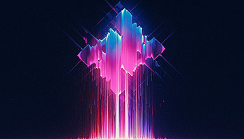 Artistic shape, lines, glitch art HD wallpaper