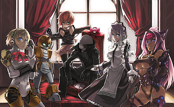original, maid, yelowhair, robot, animal girls, girls, cap, dress HD wallpaper