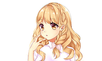 Blonde, beautiful eyes, anime girl, Marisa Kirisame, Touhou HD wallpaper