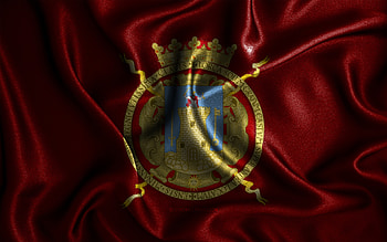 Lorca flag, , silk wavy flags, spanish cities, Day of Lorca, Flag of Lorca, fabric flags, 3D art, Lorca, cities of Spain, Lorca 3D flag HD wallpaper