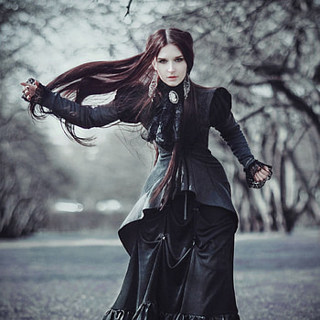 Black Beauty, lady, model, black, beauty HD wallpaper