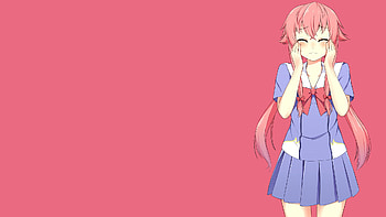 Gasai Yuno, mirai nikki anime, yandere pink , resolution HD wallpaper