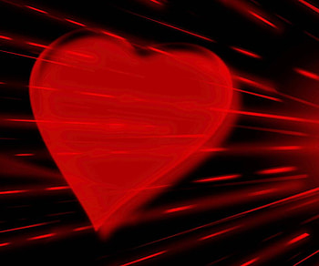 Heart, abstract, 3d, red HD wallpaper
