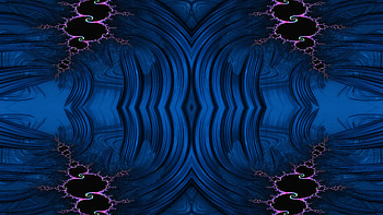 Trippy Psychedelic Fractal, trippy, psychedelic, aesthetic, blue, Abstract, fractal, abstract blue HD wallpaper
