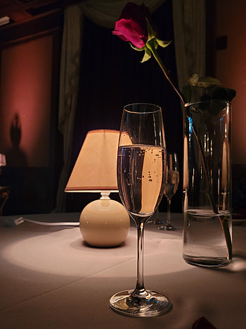 celebration, wine glass, rose HD phone wallpaper