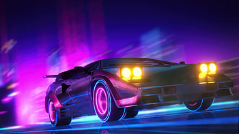 Retro Electrical Ride , retrowave, synthwave, artist, artwork, digital-art HD wallpaper