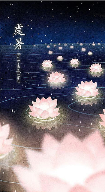 Anime, animescenery, lotus, scenery, water HD phone wallpaper