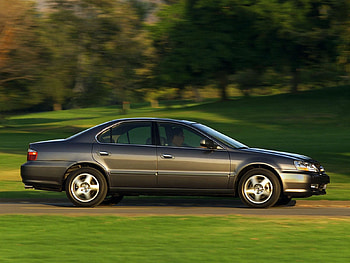 Auto, Nature, Trees, Grass, Acura, Cars, Side View, Speed, Style, Akura, Tl, 2002 HD wallpaper