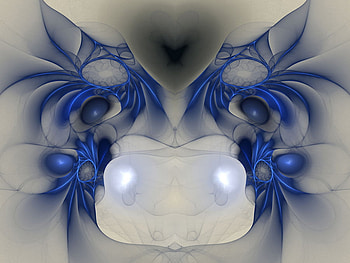 abstract 5, blue, white, butterfly, art HD wallpaper