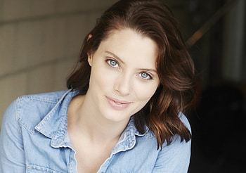 Blue eyes, beautiful, April Bowlby HD wallpaper