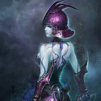 Vampire Warrior Jangseung, digital art, grace, beauty, cg, lips, warrior, female, sexy, sword, gorgeous, hot, girl, purple, fantasy, pretty, face, jangseung, eye HD wallpaper