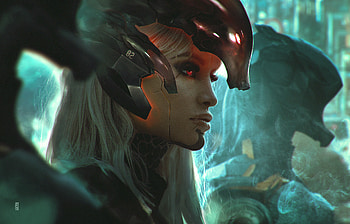 Scifi Police Girl , scifi, artist, artwork, digital-art, artstation HD wallpaper