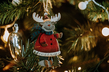 Holidays, New Year, Christmas, Decoration, Deer, Christmas Tree Toy HD wallpaper